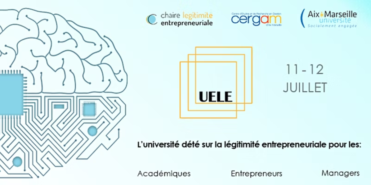 Visuel d'annonce de L'Université d'Eté en Entrepreneuriat d'Aix-Marseille Université UELE2022