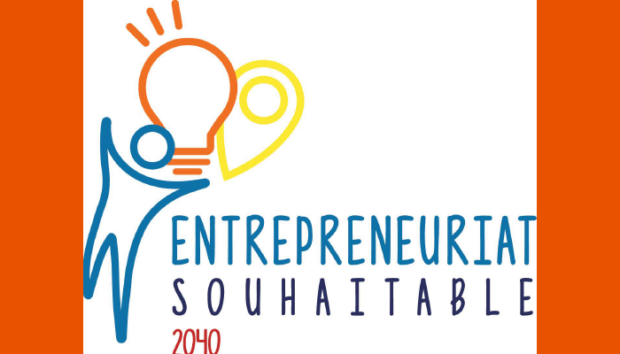 Logo de la démarche prospective "Quel entrepreneuriat souhaitable en 2040 ?" de la Fondation Entreprendre