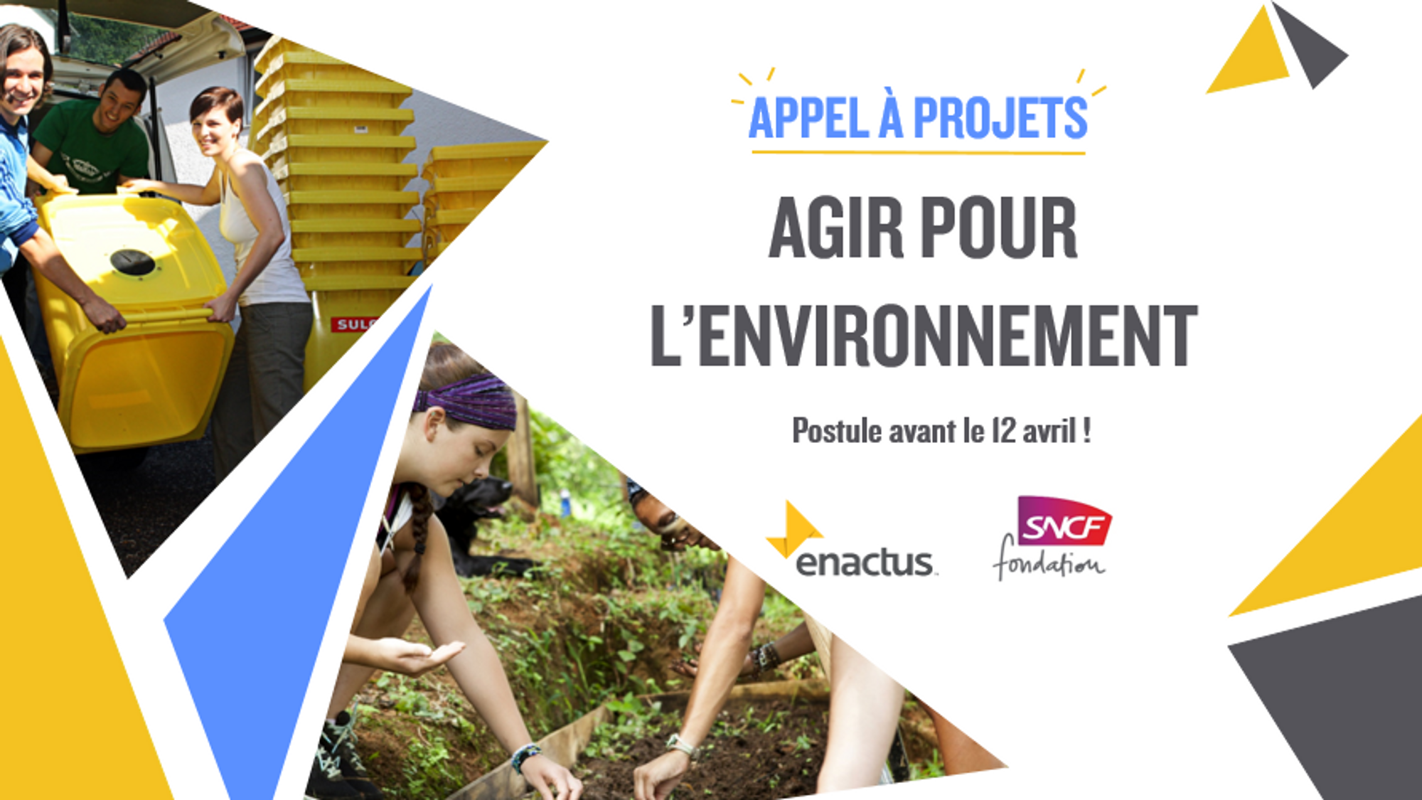 Appel à projets: "Agir pour l’Environnement" d'Enactus & Fondation SNCF