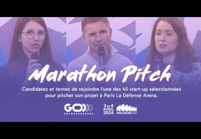Appel à candidatures du Marathon Pitch de Go entrepreneurs Paris 2024