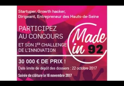 Logo : Made in 92 : le concours des jeunes entreprises des Hauts-de-Seine