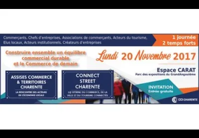 Logo : Assises du commerce et territoires et Connect street Charente