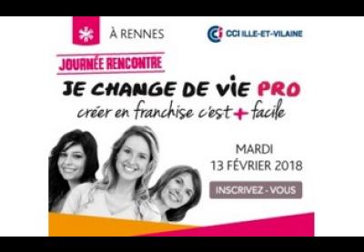 Logo : Je change de vie pro, créer en franchise c'est + facile