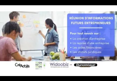 Logo : Réunion dinformation à la création, reprise dentreprise