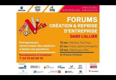 Logo : Forums création et reprise d'entreprise dans l'Allier