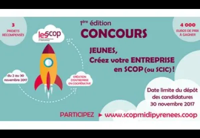 Logo : Concours JEUNES, Créez votre ENTREPRISE en SCOP (ou SCIC)