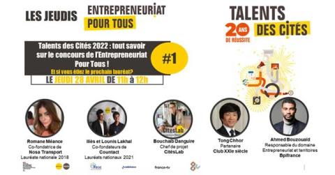 Talents des Cités 2022 : tout savoir sur le concours de l'Entrepreneuriat Pour Tous