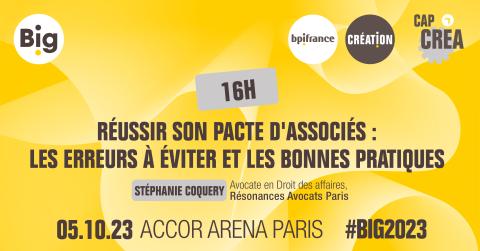 Masterclass Big 2023 - Réussir son pacte d'associés