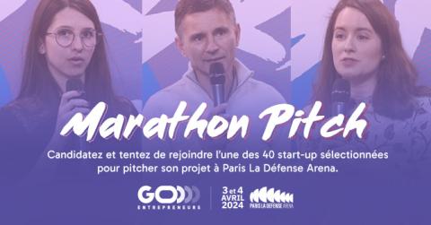 Appel à candidatures du Marathon Pitch de Go entrepreneurs Paris 2024