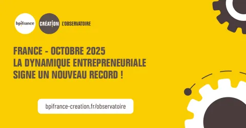 Les créations d'entreprises en France et dans les régions en octobre 2025