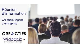 Logo : Réunions dinformation à la création, reprise dentreprise