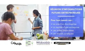 Logo : Réunions dinformation à la création, reprise dentreprise