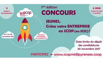 Logo : Concours JEUNES, Créez votre ENTREPRISE en SCOP (ou SCIC)