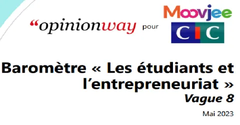 Baromètre CIC/Moovjee : Les jeunes et l'entrepreneuriat