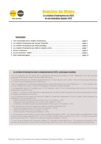 La création d'entreprise dans les Bouches-du-Rhône en 2025