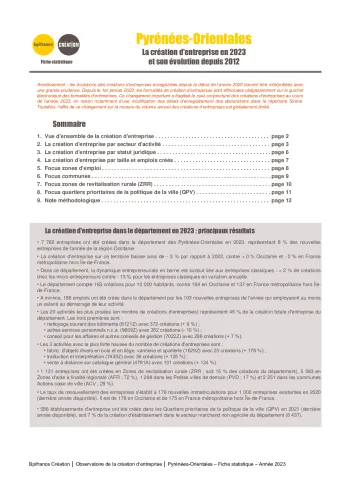 La création d'entreprise dans les Pyrénées-Orientales en 2023
