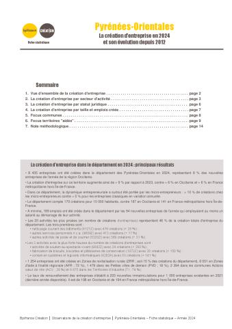 La création d'entreprise dans les Pyrénées-Orientales en 2024