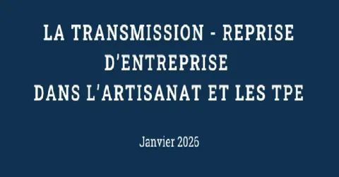Etude sur la transmission d'entreprise dans l'artisanat