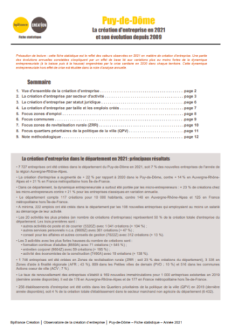 Création d'entreprise dans le Puy de Dôme