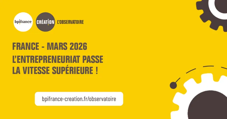 Les créations d'entreprises en France en mars 2026