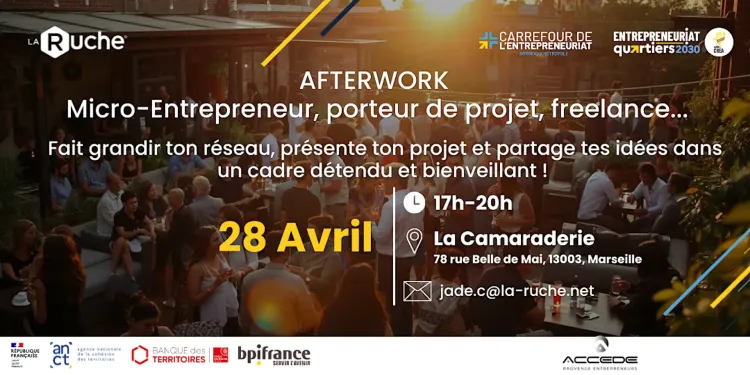 Marseille - Afterwork : Ouvre ton cercle social et partage ton projet !