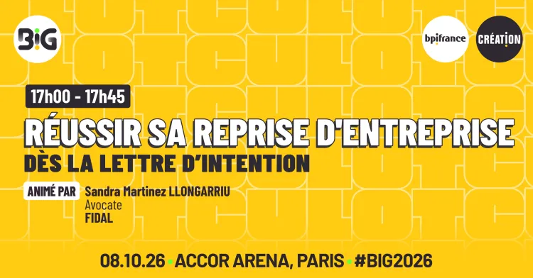 Masterclass 2026 - Réussir sa reprise d'entreprise dès la lettre d'intention
