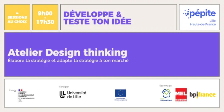Visuel de l'appel à candidatures - atelier design thinking