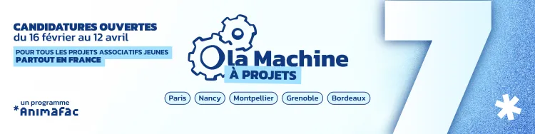 Visuel de l'appel à candidatures pour la Machine à Projets #7