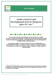 Coiverture Quelle activité et quel développement pour les entreprises âgées de 3 ans ?