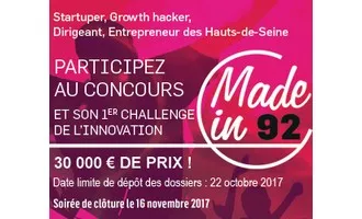Logo : Made in 92 : le concours des jeunes entreprises des Hauts-de-Seine