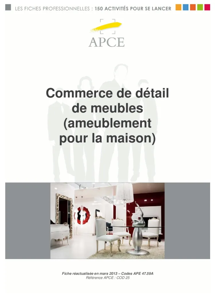 Commerce de détail de meubles