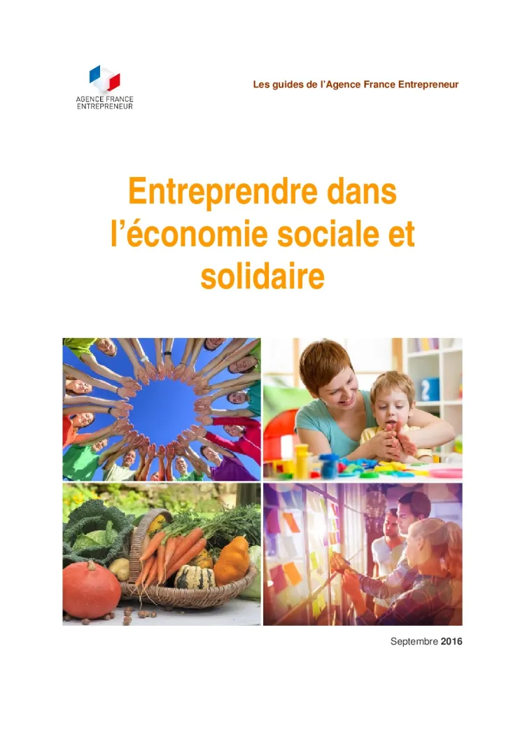 Entreprendre dans l'économie sociale et solidaire