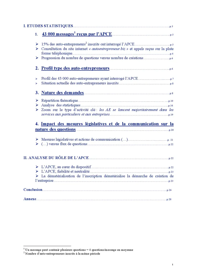 Rapport - AE ayant interrogé l'APCE