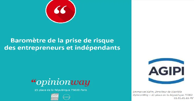 Baromètre Opinionway AGIPI